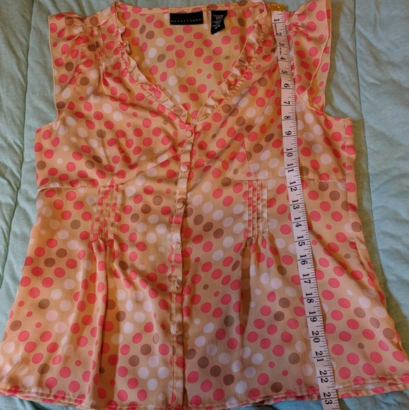 Apostrophe Polka Dot Sleeveless Shirt - Picture 8 of 8